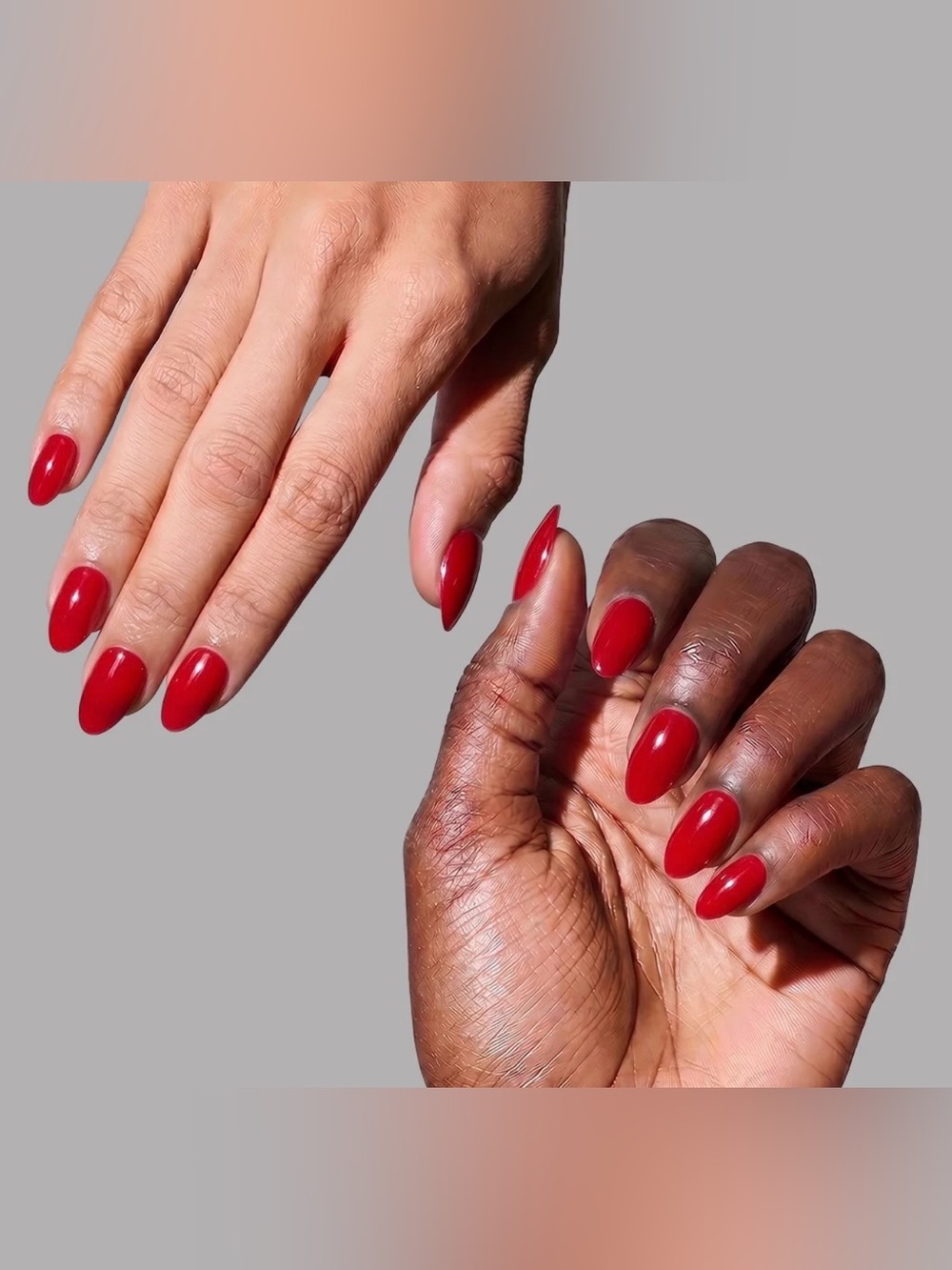 Glamnetic Fiery Red Short Almond Glue On Nails
